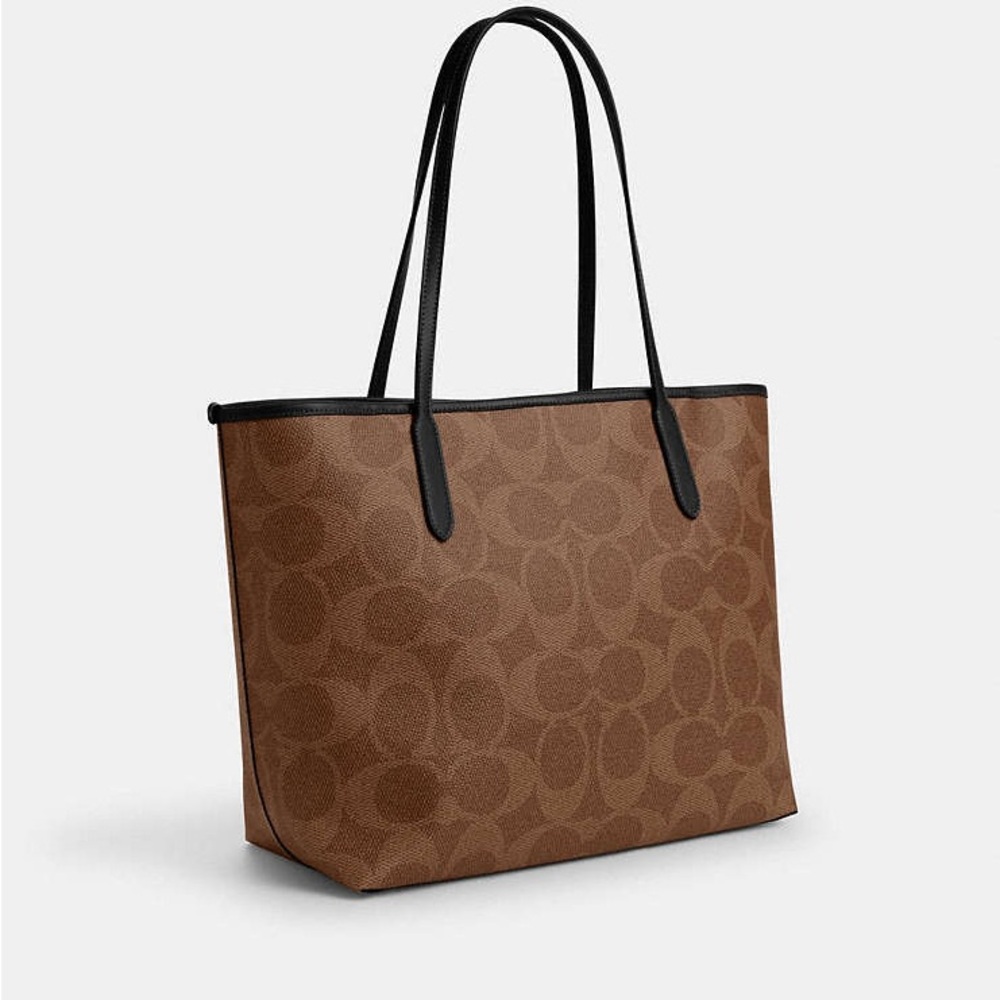Coach City Tote Bag In Signature Canvas With Halloween Print CCE70 NWT - Picture 10 of 11